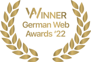 Winner German Web Awards 22 in gold.